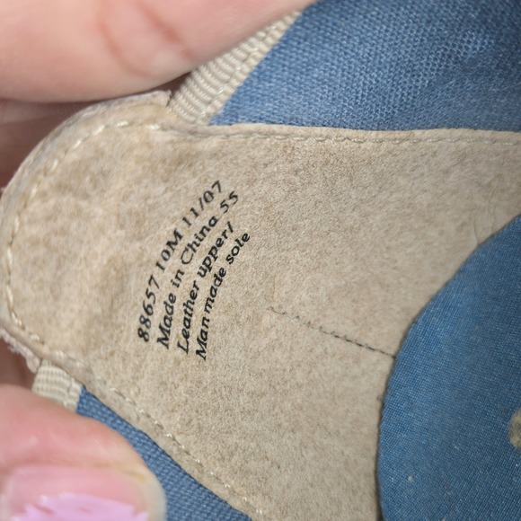 Clarks Women Beige Leather Ballet Flats Comfort Slip On Shoes size 10M - Picture 10 of 11